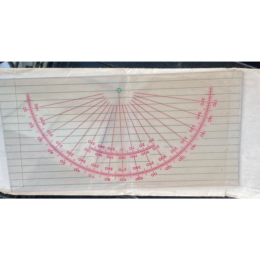 Vintage P-71 Corse Protractor Plotter Ruler 4''x15''